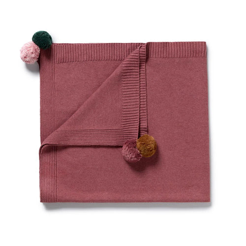 Wilson + Frenchy | Rhubarb Organic Knitted Blanket