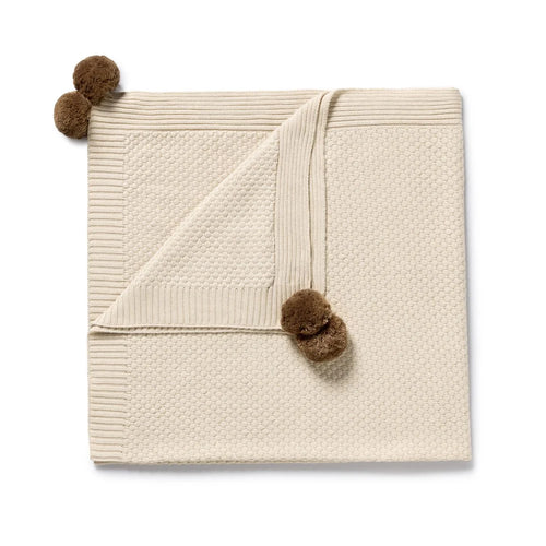 Wilson + Frenchy | Cream Organic Knitted Bubble Blanket