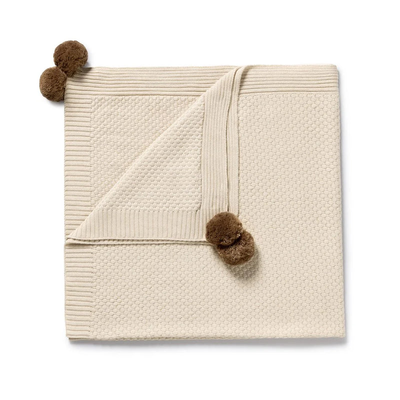 Wilson + Frenchy | Cream Organic Knitted Bubble Blanket