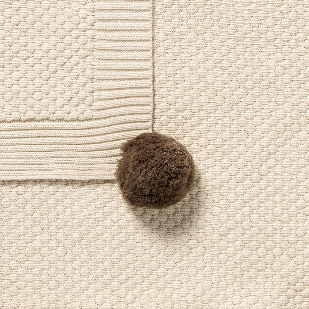 Wilson + Frenchy | Cream Organic Knitted Bubble Blanket