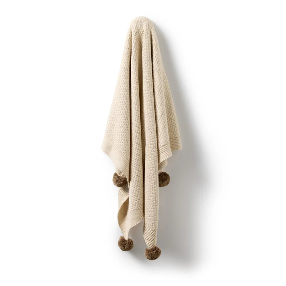 Wilson + Frenchy | Cream Organic Knitted Bubble Blanket