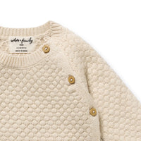 Wilson + Frenchy | Cream Knitted Bubble Kimono Jumper