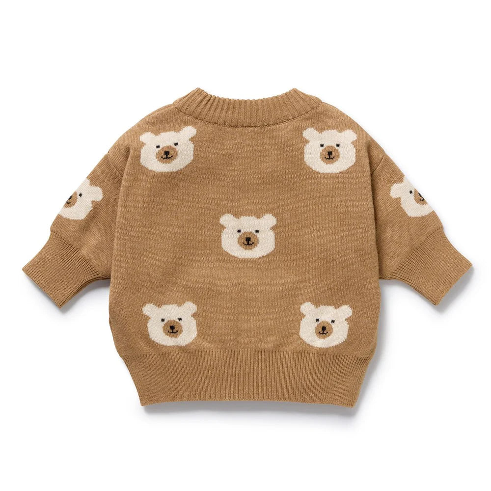 Wilson + Frenchy | Beary Cute Organic Knitted Jacquard Jumper