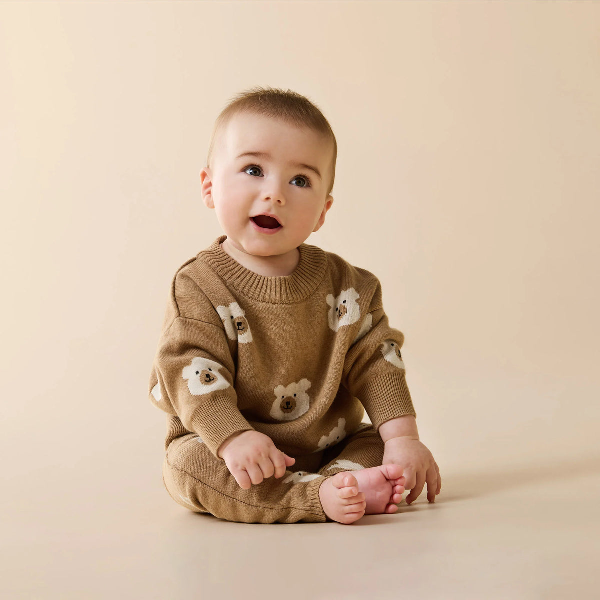 Wilson + Frenchy | Beary Cute Organic Knitted Jacquard Jumper