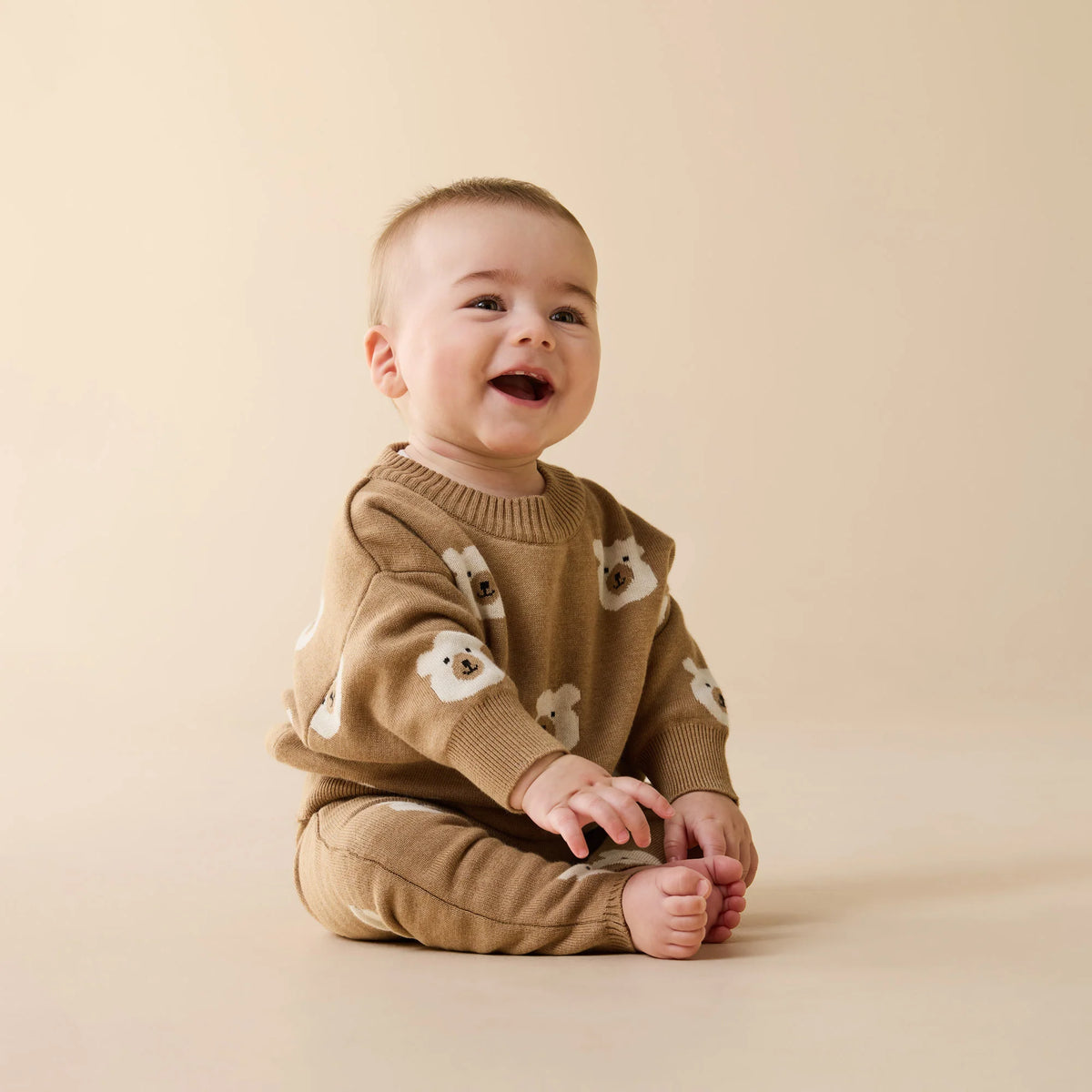 Wilson + Frenchy | Beary Cute Organic Knitted Jacquard Jumper