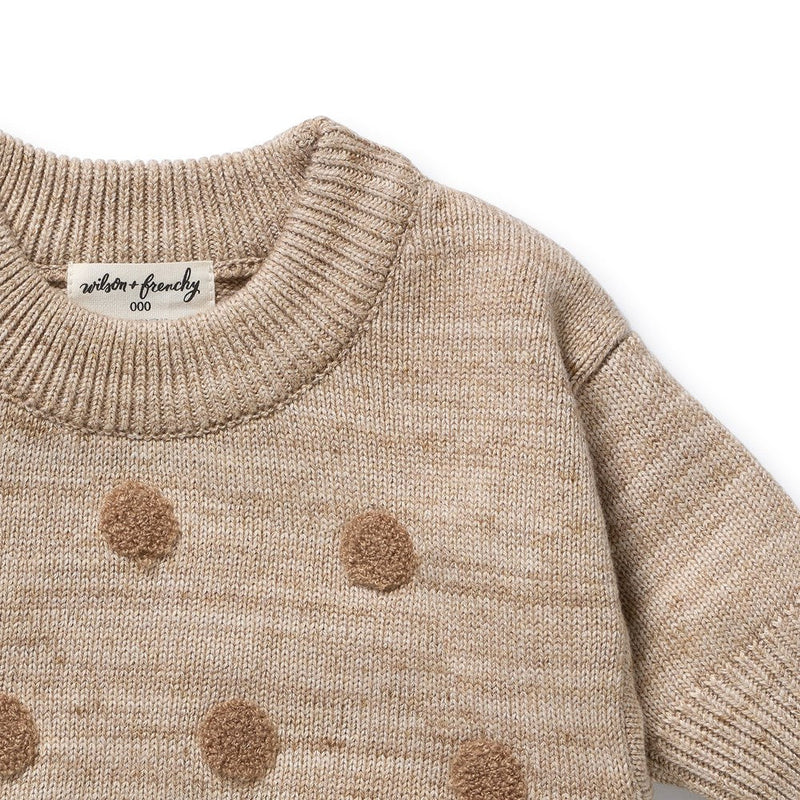 Wilson + Frenchy | Sandstone Organic Knitted Bauble Jumper