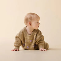 Wilson + Frenchy | Oat & Mulberry Organic Knitted Bauble Jumper