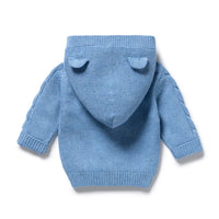 Wilson + Frenchy | Frosted Blue Organic Knitted Cable Jacket