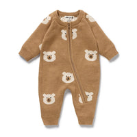 Wilson + Frenchy | Beary Cute Organic Knitted Growsuit