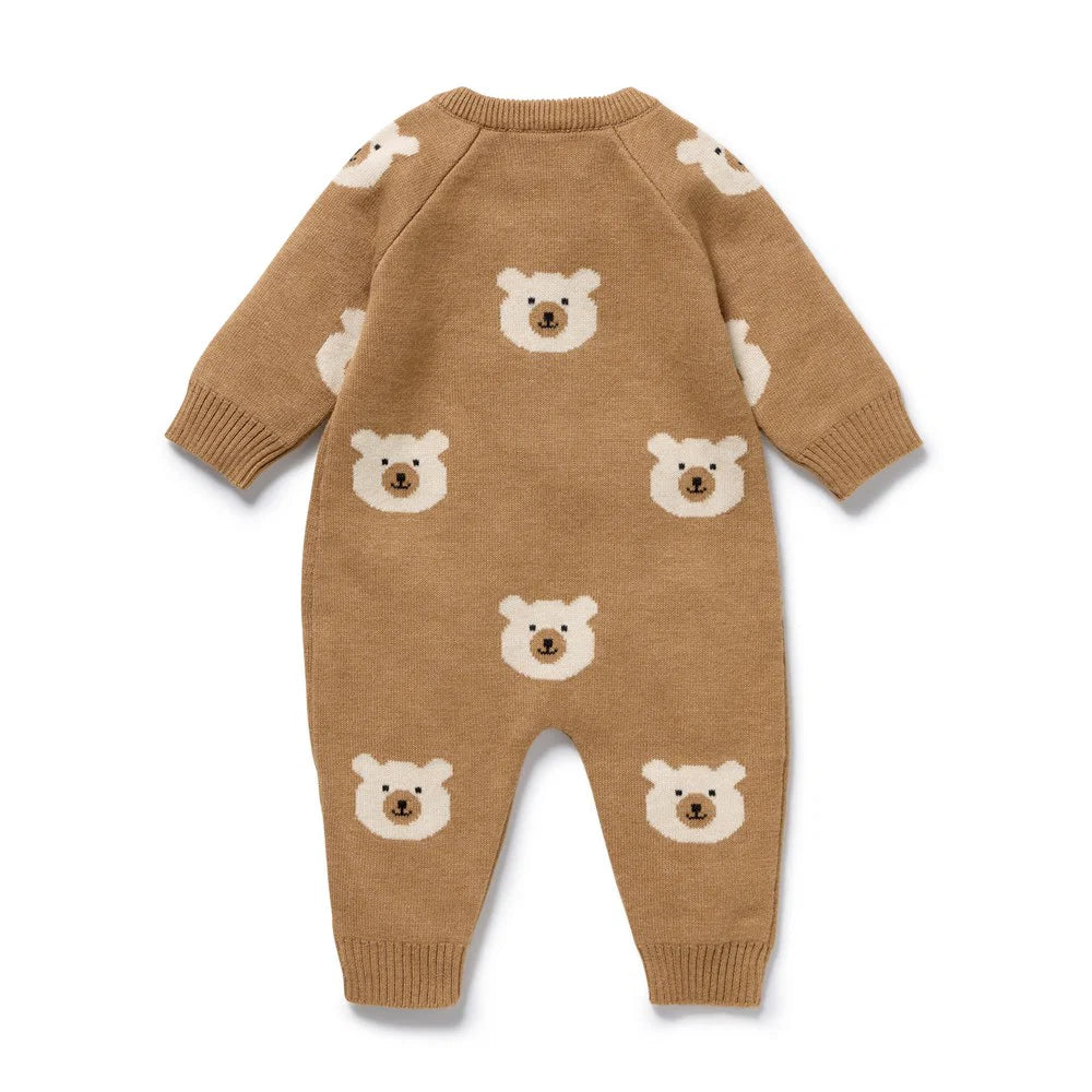 Wilson + Frenchy | Beary Cute Organic Knitted Growsuit