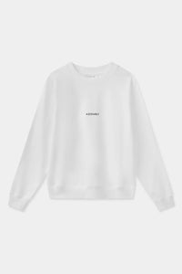 Assembly Label | Womens Flocked Logo Fleece - White