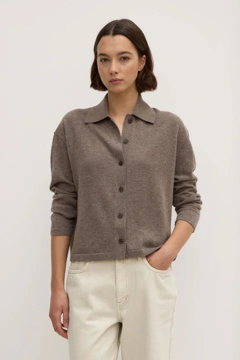 Assembly Label | Wool Cashmere Knit Cardigan - Sable