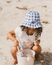 Bebe | Hallie Blue Check Sun Hat