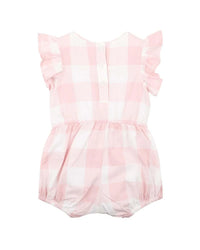 Bebe | Lara Embroidered Check Romper