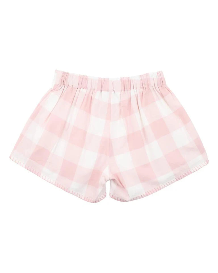 Bebe | Lara Embroidered Check Shorts