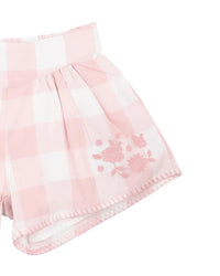 Bebe | Lara Embroidered Check Shorts