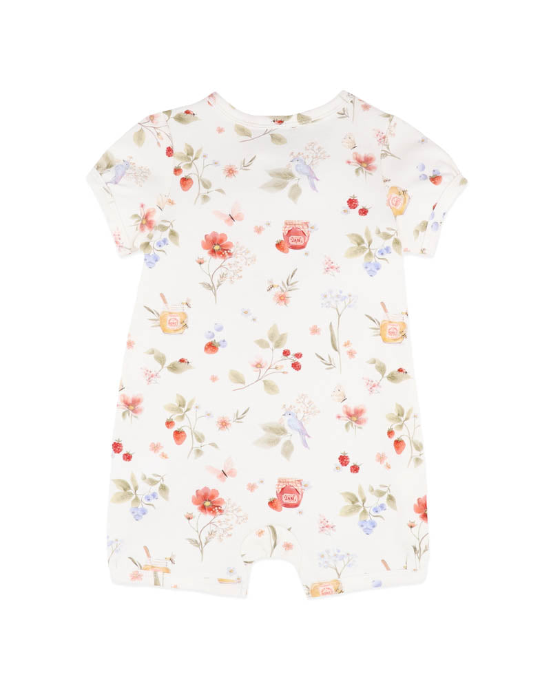 Bebe | Poppy Organic SS Zip Romper