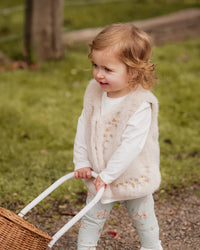 Bebe | Winnie Embroidered Faux Fur Vest