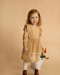 Bebe | Winnie Embroidered Gingham Dress - Mustard Check