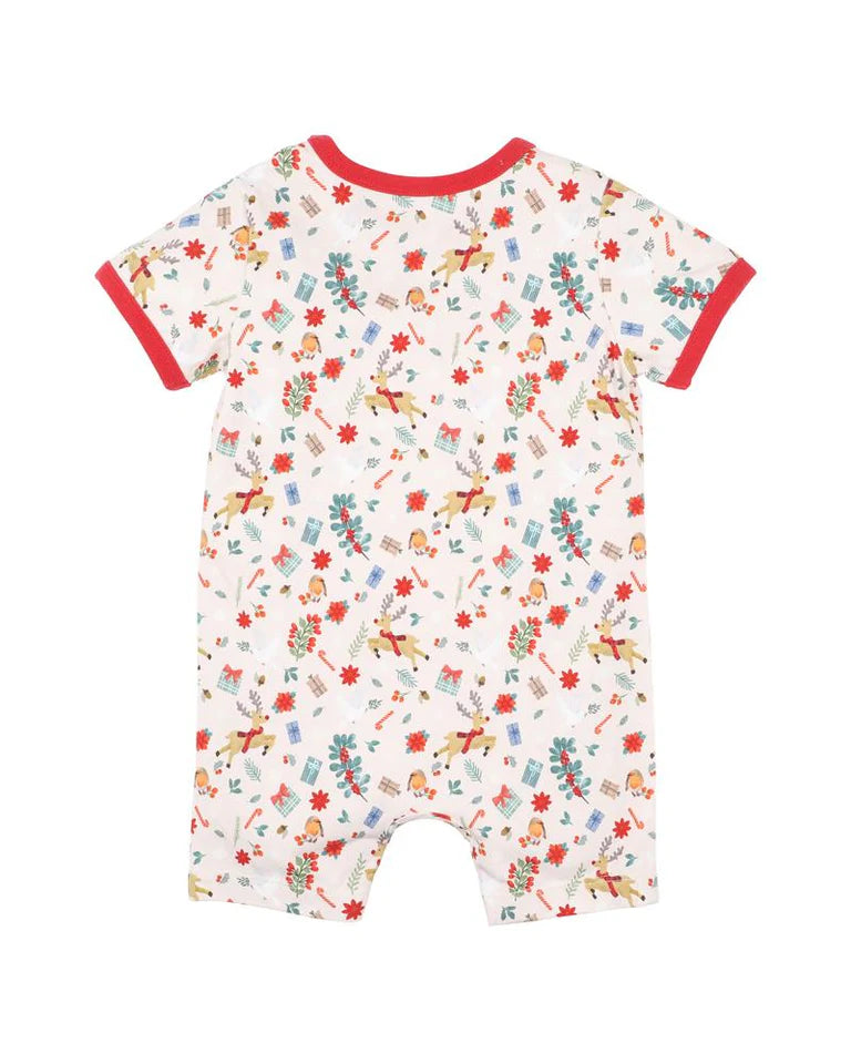 Bebe | Festive Print SS Romper