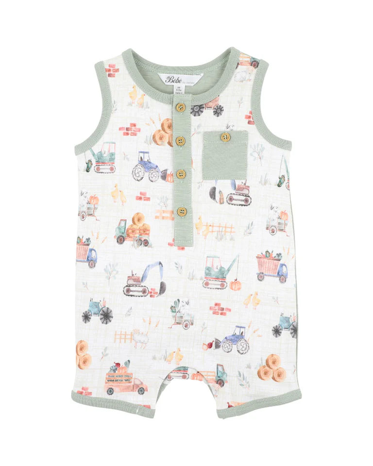Bebe | Clayton Print Sheep Romper
