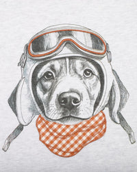 Bebe | Harlan Aviation Dog Tee - Grey Marle