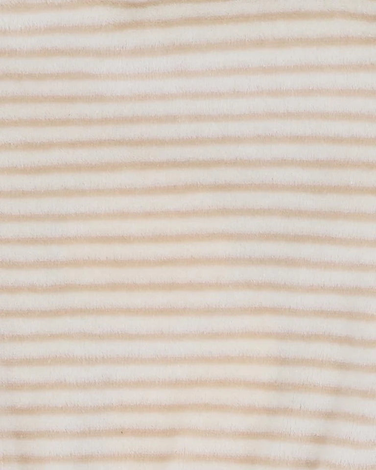 Bebe | Hunter Stripe Velour Zip Onesie