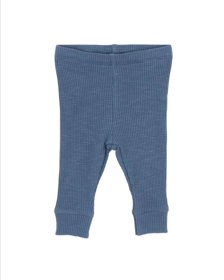 Bebe | Hunter Plain Rib Leggings - Blue