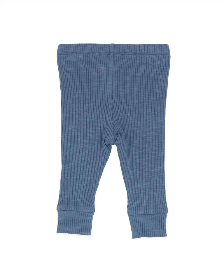 Bebe | Hunter Plain Rib Leggings - Blue