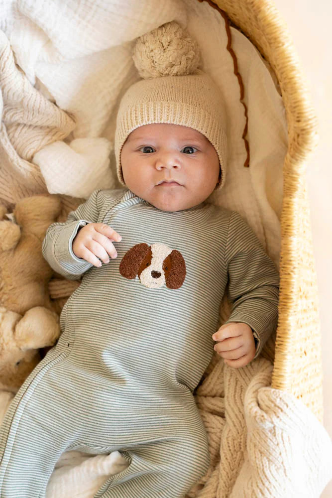 Bebe | Otto Stripe Organic LS Zipsuit