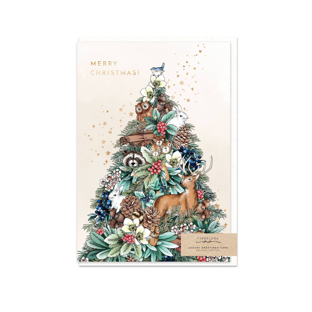 Typoflora - Enchanted Christmas Tree Card