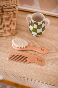 Kiin Baby - Wooden Baby Brush + Comb Set