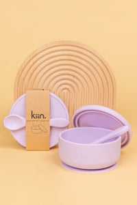 Kiin Baby - Silicone Suction Bowl with Lid + Spoon Set