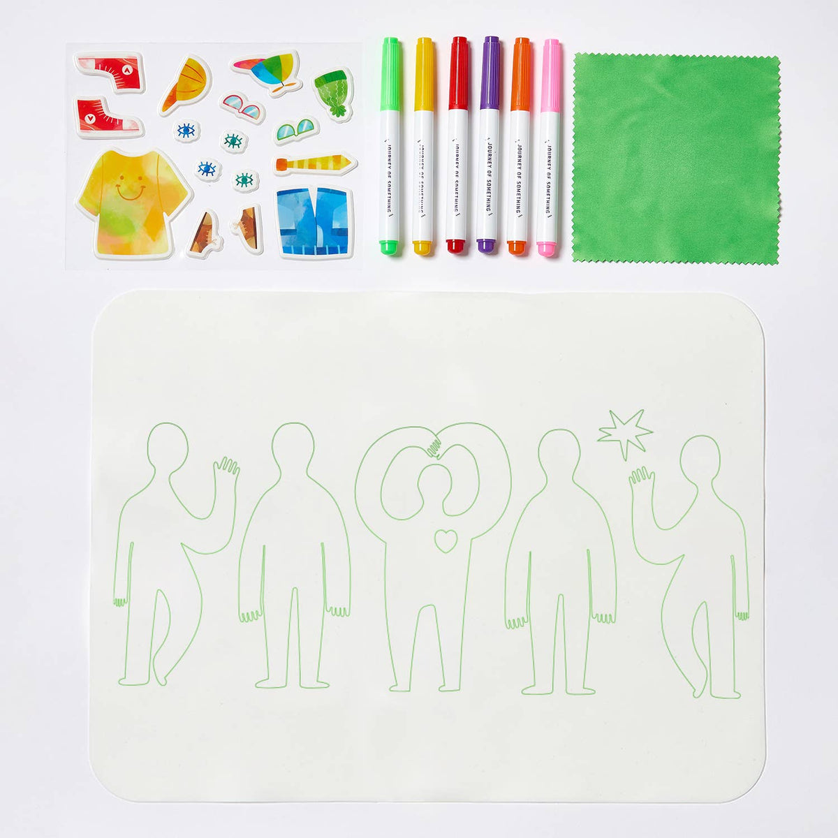 Journey Of Something - Wipeable Silicone Colouring Mat - Friends