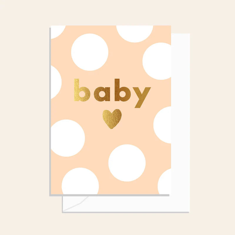 Elm Paper | Spots Baby Card Sand