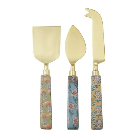 Bagru Set of 3 Cheese Knives