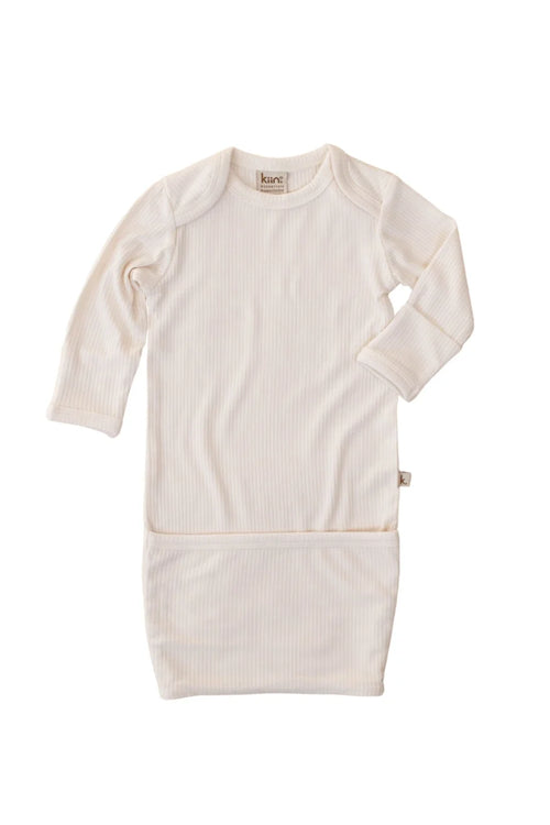 Kiin Baby | Bamboo Newborn Gown - Ivory