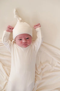Kiin Baby | Bamboo Newborn Gown - Ivory