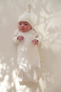 Kiin Baby | Bamboo Newborn Gown - Ivory