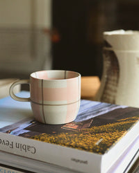 Robert Gordon | Blush & Grey Check Mug / Cat's Pyjamas