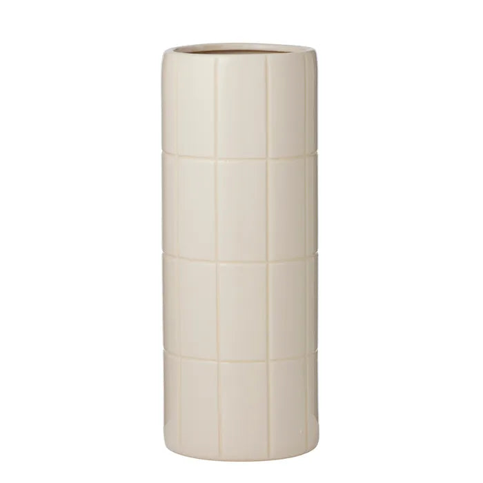 Boyd Ceramic Tile Vase - Ivory
