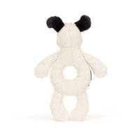 Jellycat | Bashful Black + Cream Puppy Ring Rattle