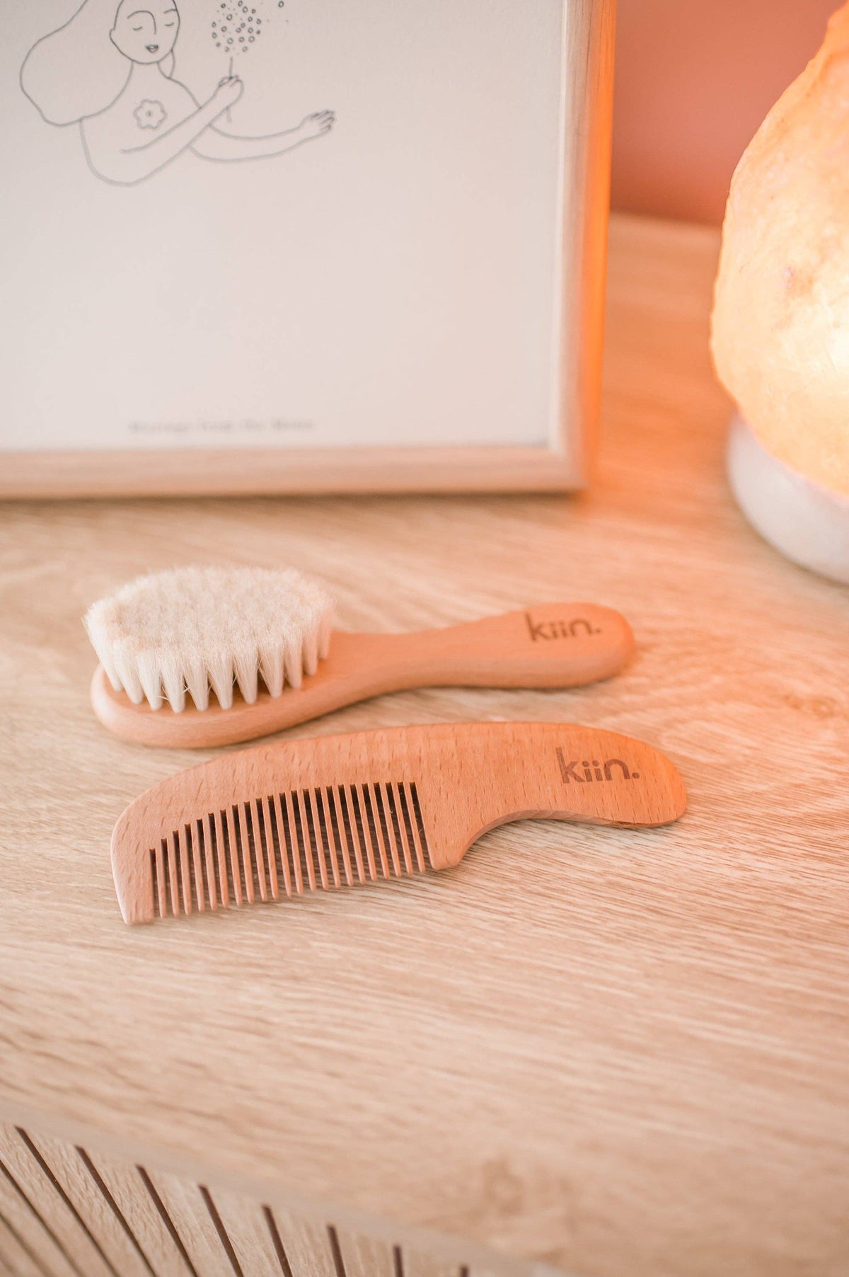 Kiin Baby - Wooden Baby Brush + Comb Set