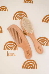 Kiin Baby - Wooden Baby Brush + Comb Set