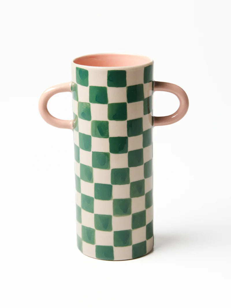 Jones & Co | Griffe Green Check Bud Vase