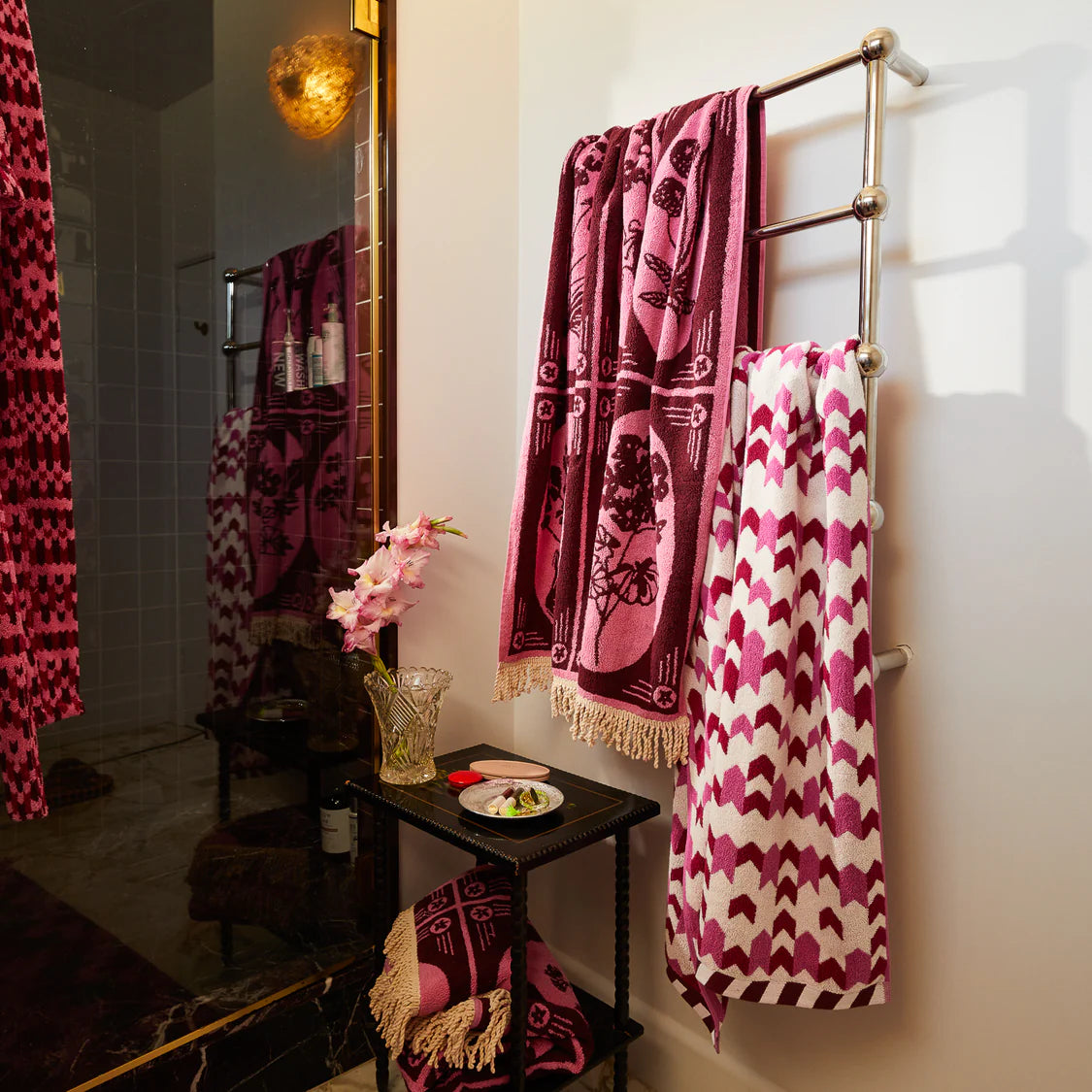 Sage x Clare || Gigi Bath Sheet - Cosmo Pink