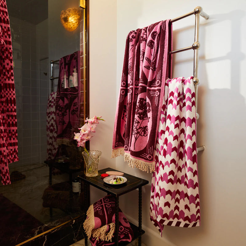 Sage x Clare || Gigi Bath Sheet - Cosmo Pink