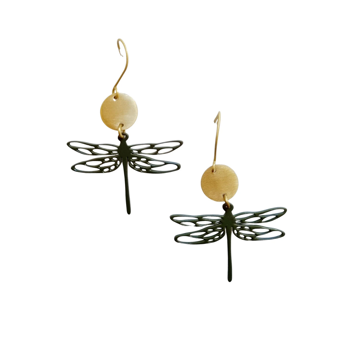 Zoda| Charity Dragonfly Brass Earring