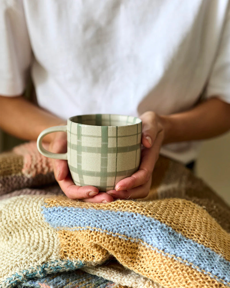 Robert Gordon | Duck Egg Check Mug / Cat's Pyjamas