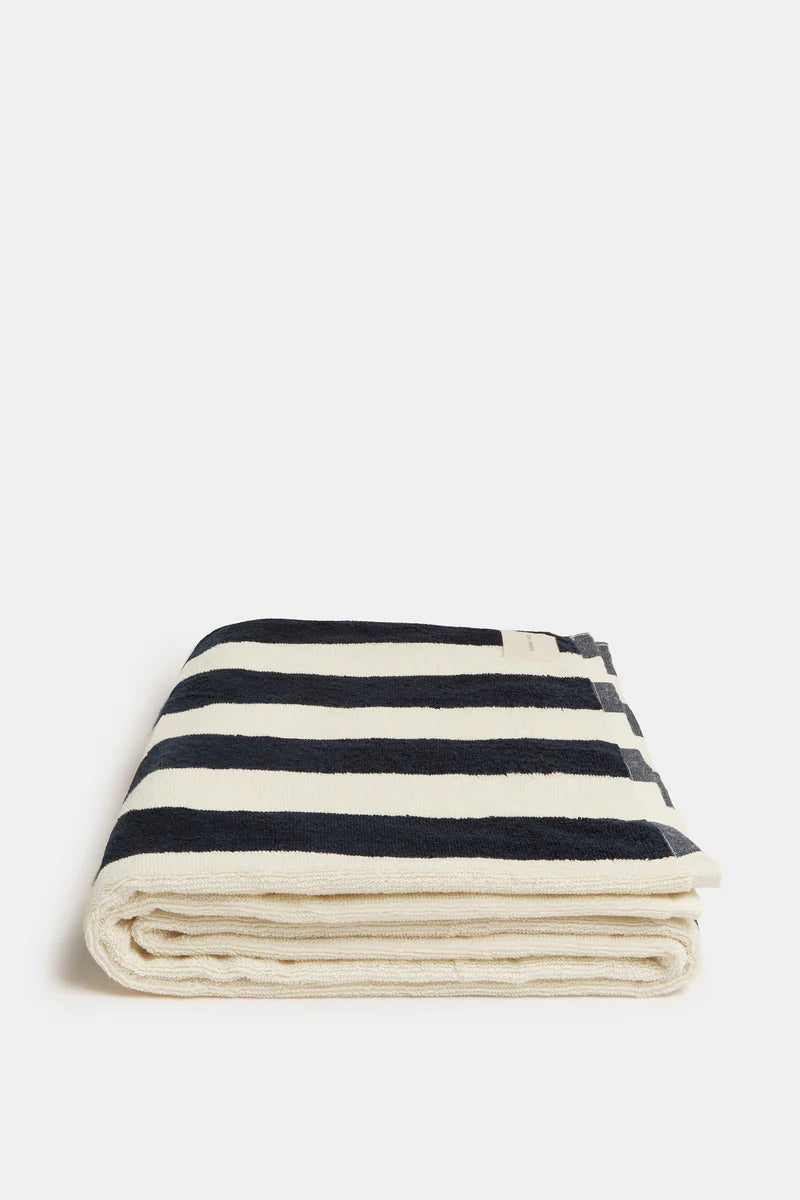 Assembly Label | Wide Stripe Beach Towel - Navy/White